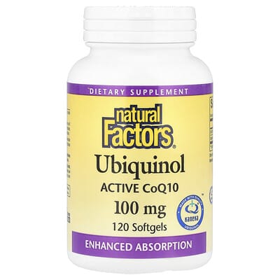 Natural Factors, Ubiquinol, QH Active CoQ10, 100 mg, 120 Softgels