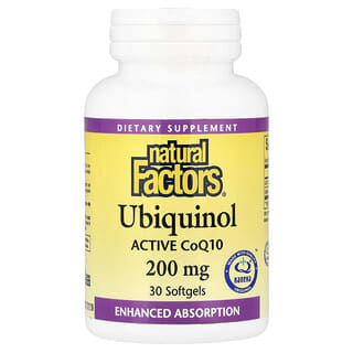 Natural Factors, Ubiquinol, 30 Weichkapseln