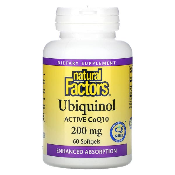 Natural Factors, Ubiquinol, 200 mg, 60 Softgels