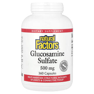 Natural Factors, Glucosamine Sulfate, 500 mg, 360 Capsules