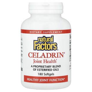 Natural Factors, Celadrin, Salud de las articulaciones, 180 cápsulas blandas (350 mg por cápsula blanda)