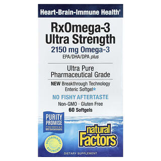 Natural Factors, RxOmega-3, 60 capsules à enveloppe molle (1570 mg pièce)