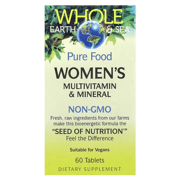 Natural Factors Whole Earth & Sea®, Women's Multivitamin & Mineral, 60 Tablets