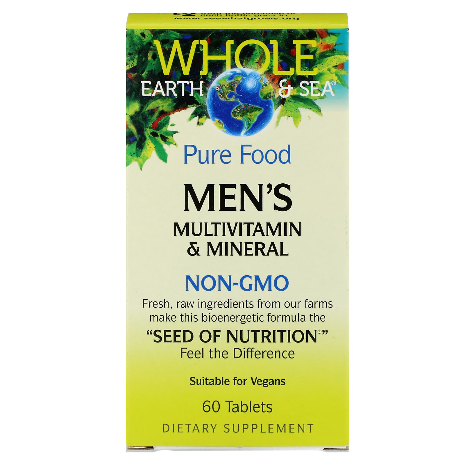 Natural Factors Whole Earth And Sea Mens Multivitamin And Mineral 60 Tablets 1827