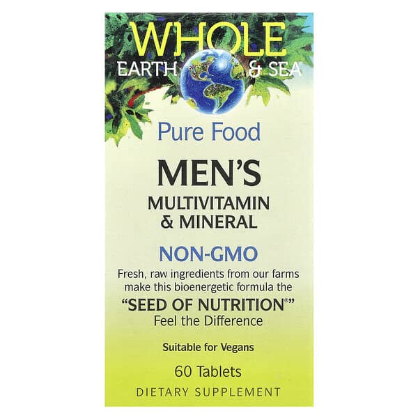 Natural Factors Whole Earth & Sea®, Men's Multivitamin & Mineral, 60 Tablets