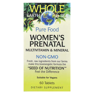 Natural Factors, Whole Earth & Sea, Multivitamines et minéraux prénataux pour les femmes, 60 comprimés