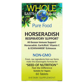 Natural Factors, Whole Earth & Sea, Horseradish, 60 Tablets