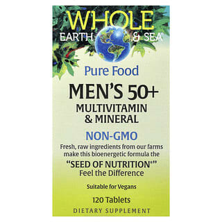 Natural Factors, Whole Earth & Sea® Men's 50 plus Multivitamin & Mineral, 120 Tablets