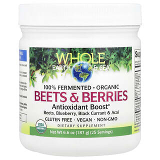 Natural Factors, Whole Earth & Sea, Betteraves et baies antioxydantes, 187 g