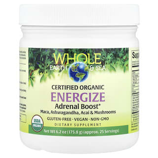 Natural Factors, Whole Earth & Sea®, Energize Adrenal Boost, 6.2 oz (175.8 g)