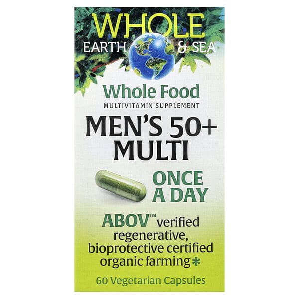 Whole Earth & Sea®, Men's 50+ Multi, 60 Vegetarian Capsules