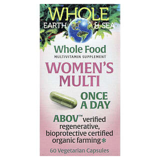 Natural Factors, Whole Earth & Sea®, Suplemento multivitamínico para mujeres, 60 cápsulas vegetales