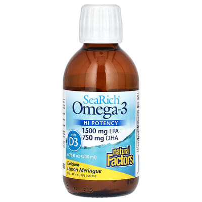 Natural Factors, SeaRich, Omega 3, Lemon Blend, 6.76 fl oz (200 ml)