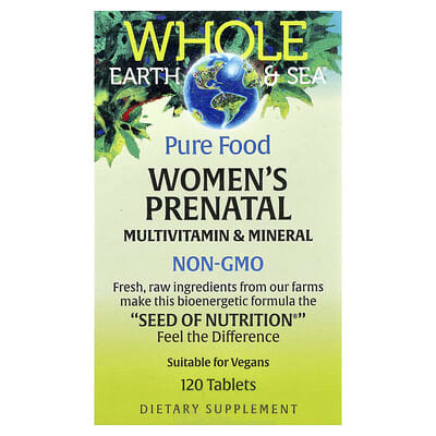 Natural Factors, Whole Earth & Sea®, Prenatal Multivitamin and Mineral, 120 Tablets