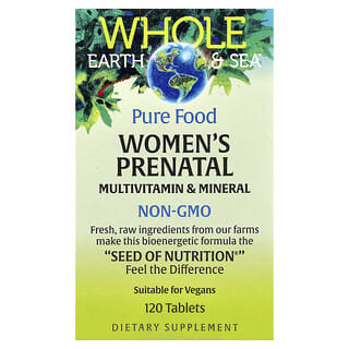 Natural Factors, Whole Earth & Sea®, Kadınlar İçin Doğum Öncesi Multivitamin ve Mineral, 120 Tablet