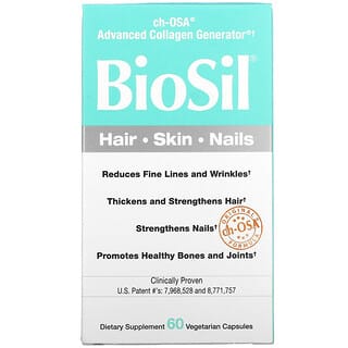 BioSil, ch-OSA, улучшенный источник коллагена, 60 вегетарианских капсул