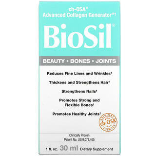 BioSil by Natural Factors, Gerador avançado de colágeno ch-OSA, 30 ml (1 fl oz)