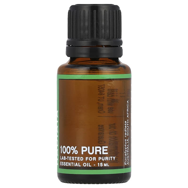 100％ピュア エッセンシャルオイル、ユーカリラディアータ、15ml