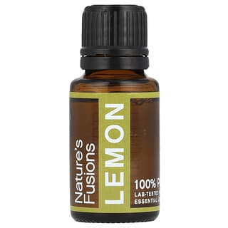 Nature's Fusions‏, زيت عطري نقي 100٪ ، ليمون ، 15 مل