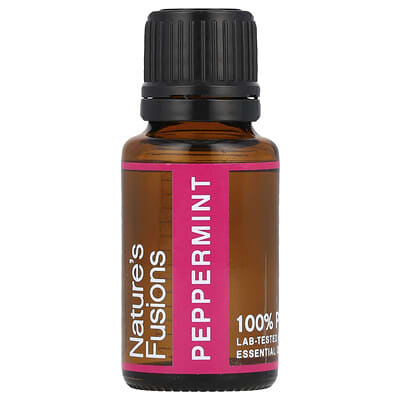 Nature's Fusions, 100% чистое эфирное масло перечной мяты 15 мл