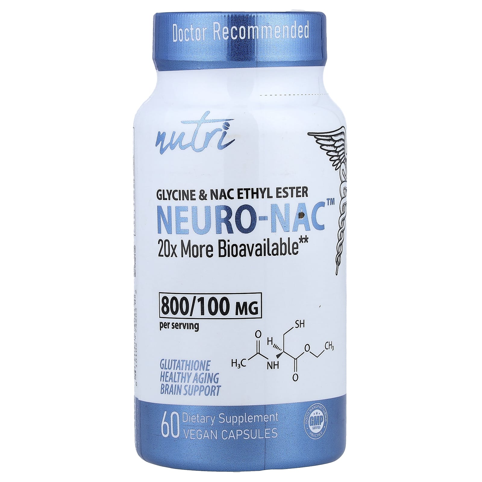 健康・医学 NACCI NEURO-NAC™, Glycine & NAC Ethyl Ester, 60 Vegan Capsules