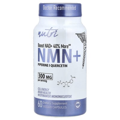 Nutri, Age-Reversing NMN, 300 mg, 60 Vegan Capsules (150 mg per capsule)