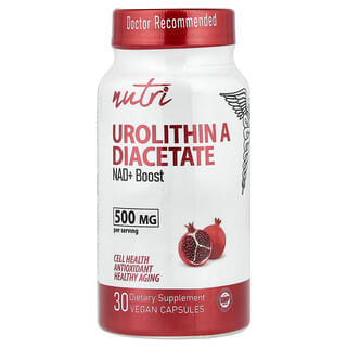 Nutri, Urolithin A Diacetate, 500 mg, 30 Vegan Capsules (250 mg per Capsule)