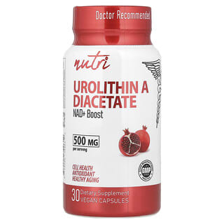 Nutri, Dioctan urolityny A, 500 mg, 30 kapsułek wegańskich (250 mg na kapsułkę)