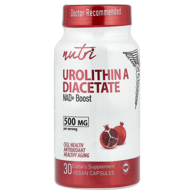 ウロリチンAジアセテート、ヴィーガンカプセル30粒（1粒あたり250mg）