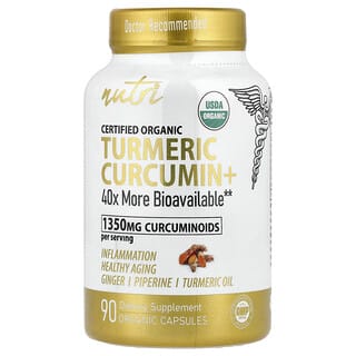 Nutri, 有机姜黄素+，90 粒有机胶囊
