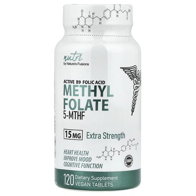 Nutri, Methyl Folate, 15 mg, 120 Vegan Tablets