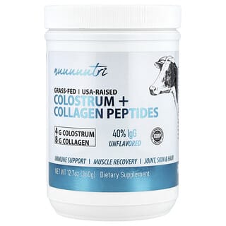 Nutri, Colostrum + Collagen Peptides, Unflavored, 12.7 oz (360 g)