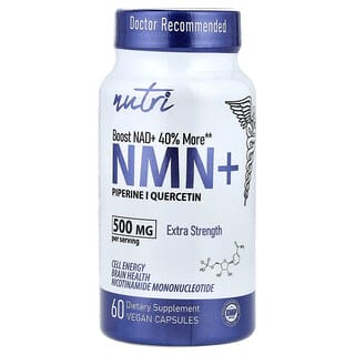 Nutri, NMN+, Extrapuissant, 60 capsules véganes