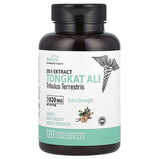 Nutri, Tongkat ali, Concentración extra, 1020 mg, 120 cápsulas veganas (510 mg por cápsula)