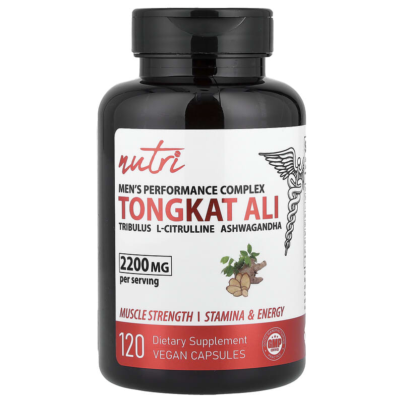 Men's Performance Complex Tongkat Ali、ヴィーガンカプセル120粒