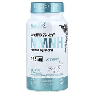 Nutri, NMNH, Concentración extra, 125 mg, 30 cápsulas veganas
