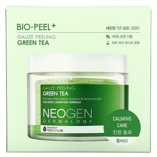 Neogen, Bio-Peel+ Gauze Peeling Green Tea, 8 подушечок, 0,32 рідкої унції (9,5 мл) кожна