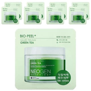 Neogen, バイオピール＋ガーゼピーリング緑茶、パッド8枚、各9.5ml（0.32液量オンス）