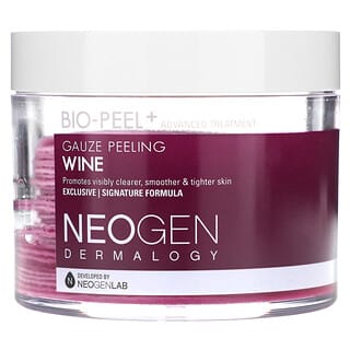 Neogen, Dermalogy, Bio-Peel + Advanced Treatment, Gauze Peeling, Wine, 30 Count, 6.76 fl oz (200 ml)