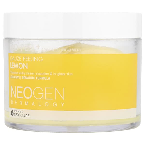 Neogen, Bio-Peel+ 去角質清潔棉，檸檬味，30 片裝