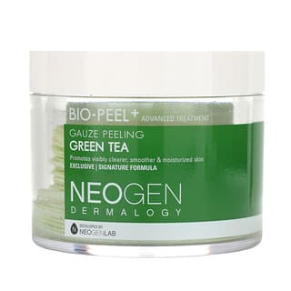 Neogen, تقشير حيوي، ضمادات شاش للتقشير، بالشاي الأخضر، 30 ضمادة، 200 مل
