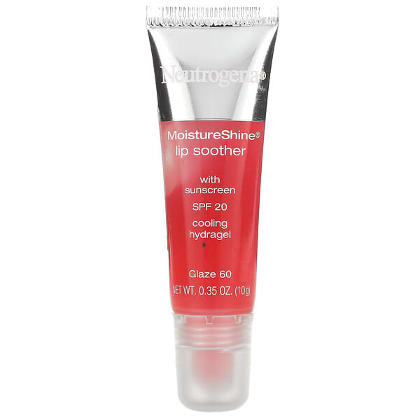 Neutrogena, MoistureShine（モイスチャーシャイン）リップスーザー、SPF数値20、グレーズ60、10g（0.35オンス）