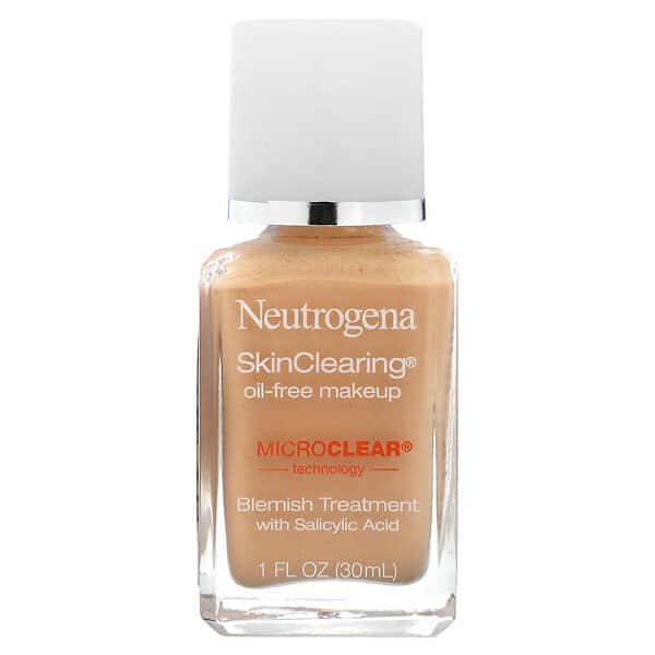 Neutrogena, Skin Clearing, Oil Free Makeup, Nude 40, 1 fl oz (30 ml)