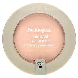 Neutrogena, 미네랄 시어, 파우더 파운데이션, 천연 아이보리 20, 9.6g(0.34oz)