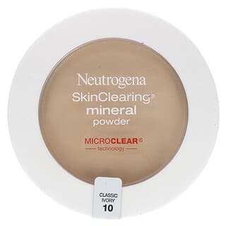 Neutrogena, Mineral en polvo para limpiar la piel, Classic Ivory 10`` 11 g (0,38 oz)