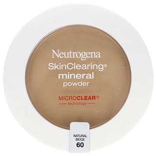 Neutrogena, SkinClearing Mineral Powder, Natural Beige 60, 0.38 oz (11 g)
