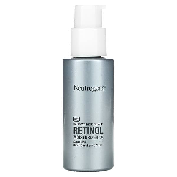 Neutrogena, Rapid Wrinkle Repair（ラピッドリンクルリペア）、レチノール保湿クリーム、日中用、SPF数値30、29ml（1液量オンス）