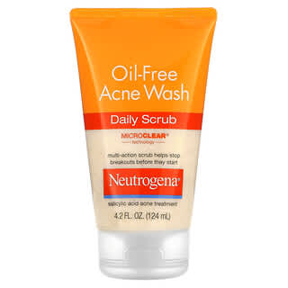 Neutrogena, Nettoyant contre l’acné Oil-Fresh, Gommage quotidien, 124 ml