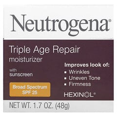 Neutrogena, Reparación para la triple edad, Humectante con protector solar, FPS 25 de amplio espectro`` 48 g (1,7 oz)