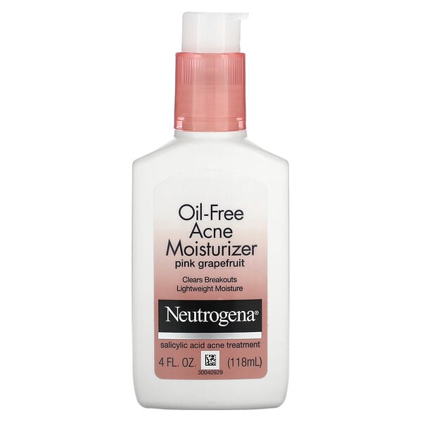 Neutrogena, Oil-Free Acne Moisturizer, Pink Grapefruit, 4 fl oz (118 ml)